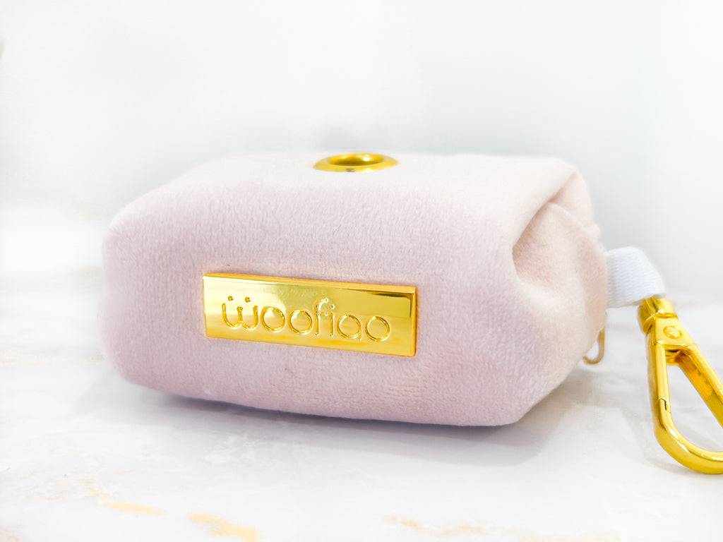 Cotton Pink Poop Bag Carrier - Woofiao