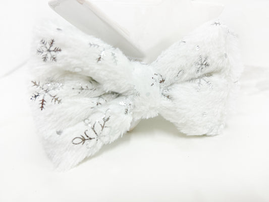 Snow Velvet Bow Tie