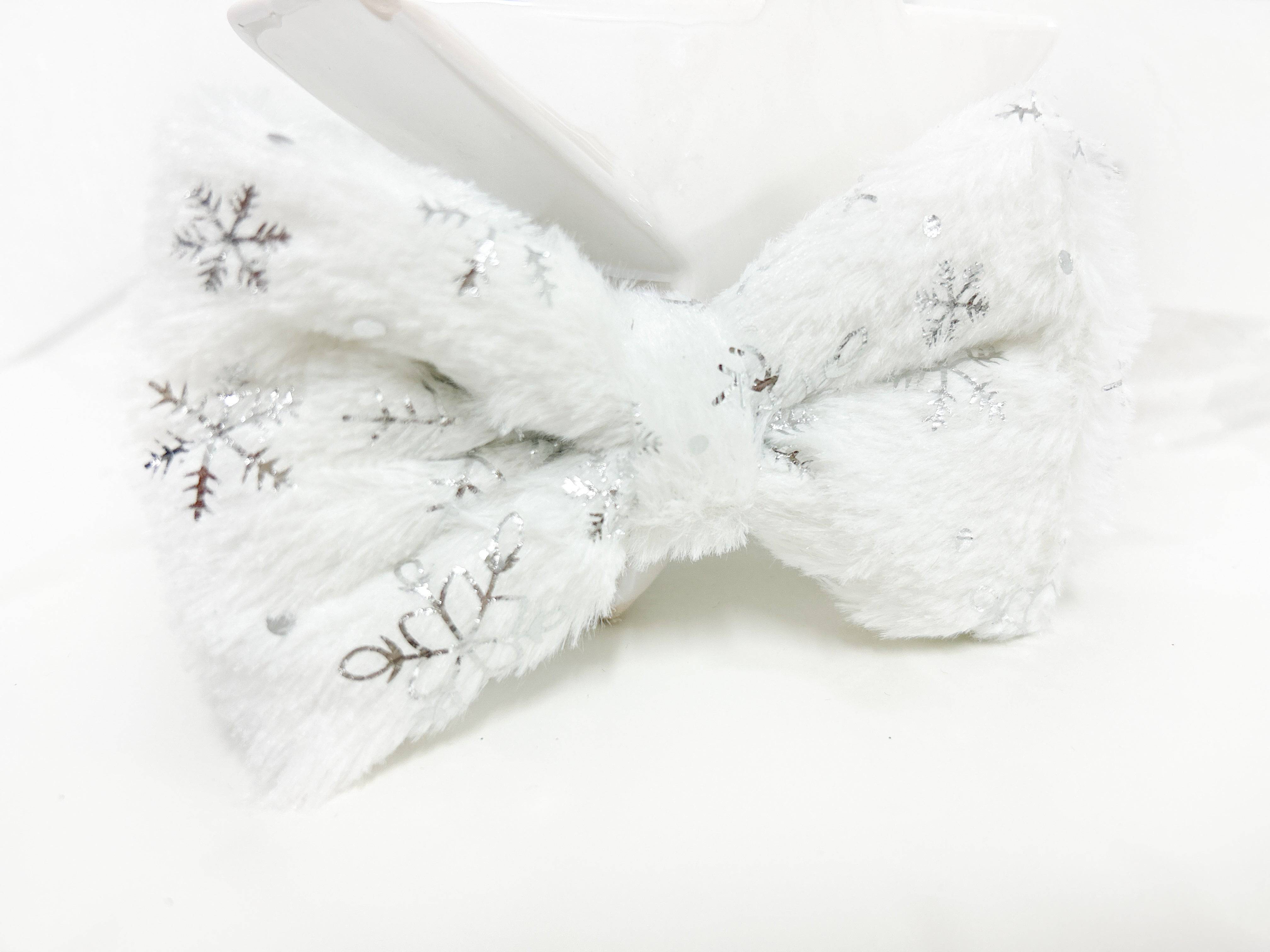 Snow Velvet Bow Tie - Woofiao