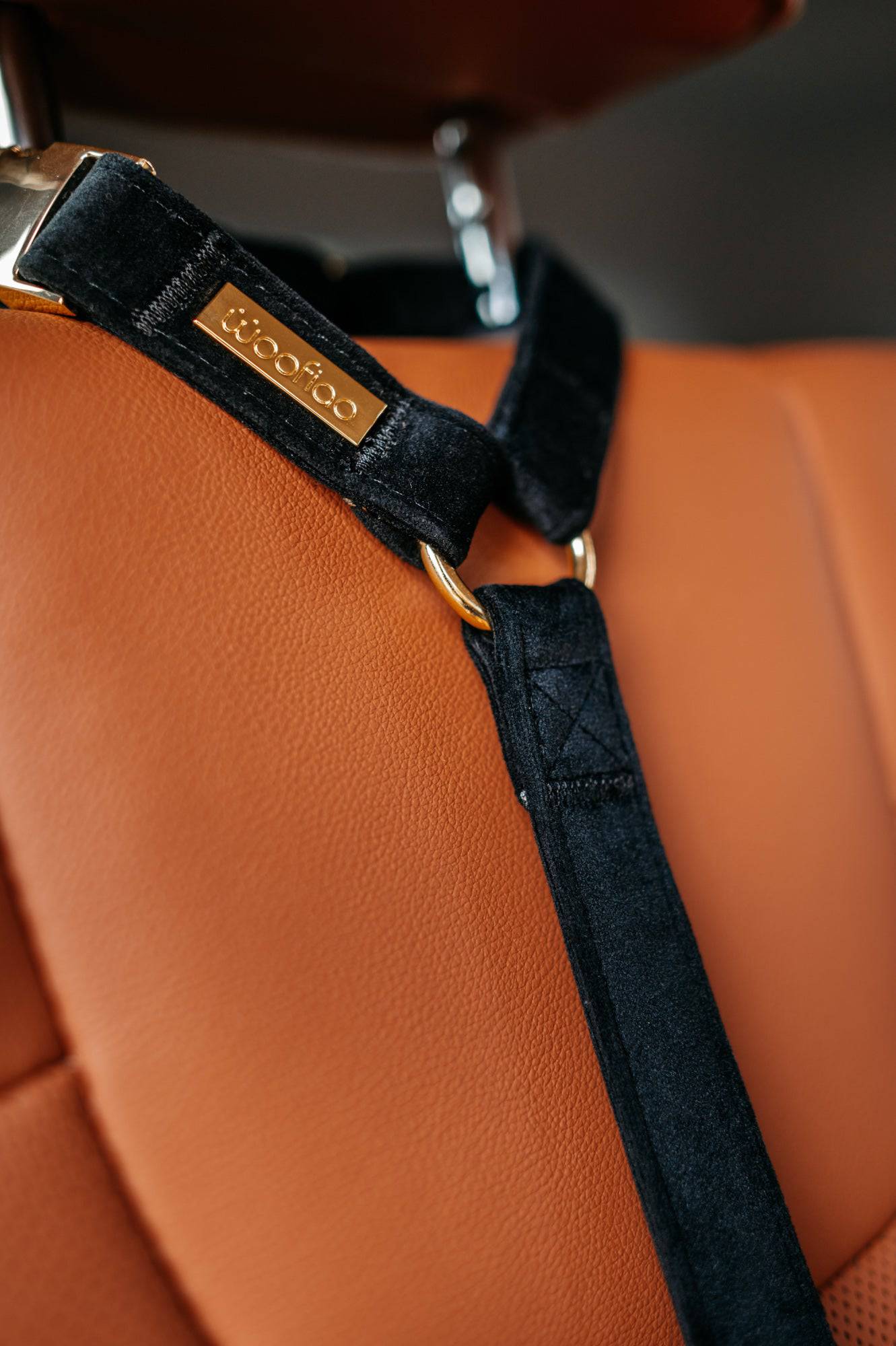 Black Velvet Seatbelt - Woofiao
