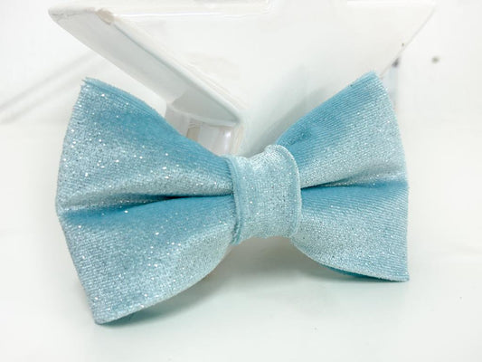 Snowflakes Glitter Velvet Bow Tie