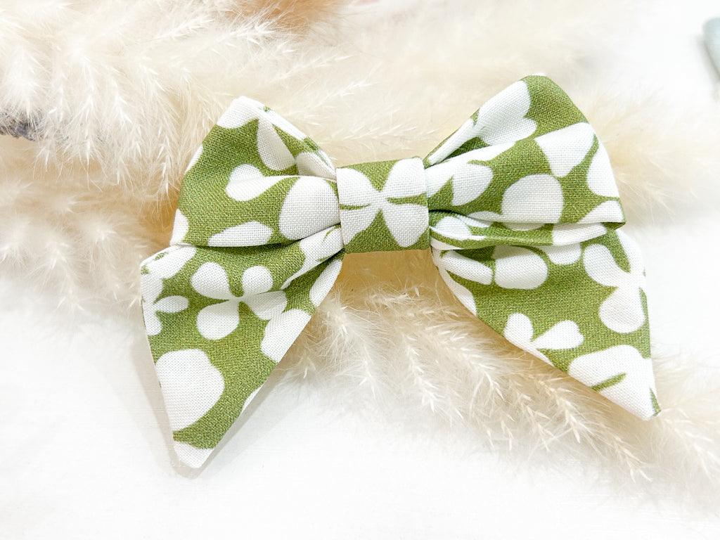Olive Garden Hair Bow - Woofiao