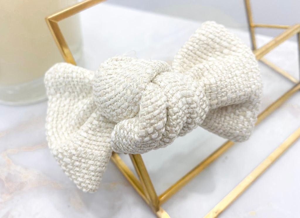 Spring Canvas Hair Bow - Woofiao